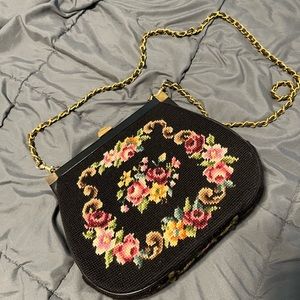 Antique embroidered purse